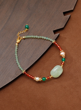 新中式多巴胺串珠葡萄石手链