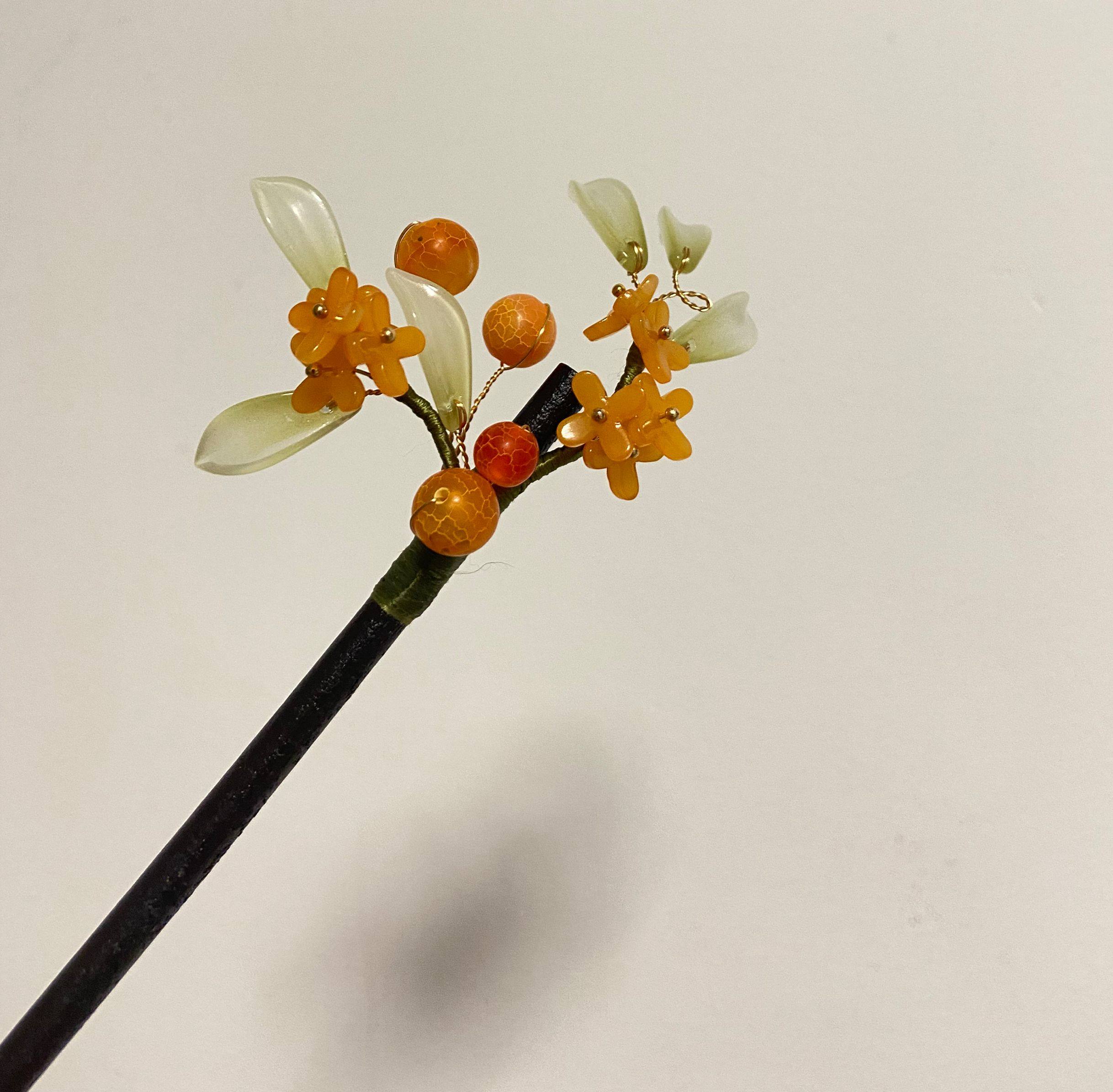 子规 原创中秋月桂汉服发饰百搭日常盘发古风饰品