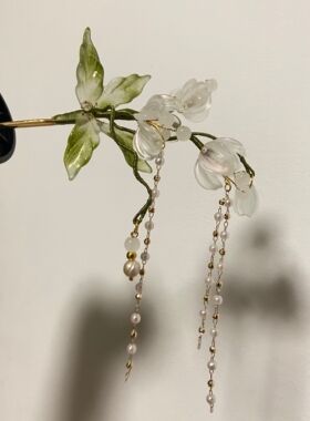 发钗铃兰流苏百搭旗袍