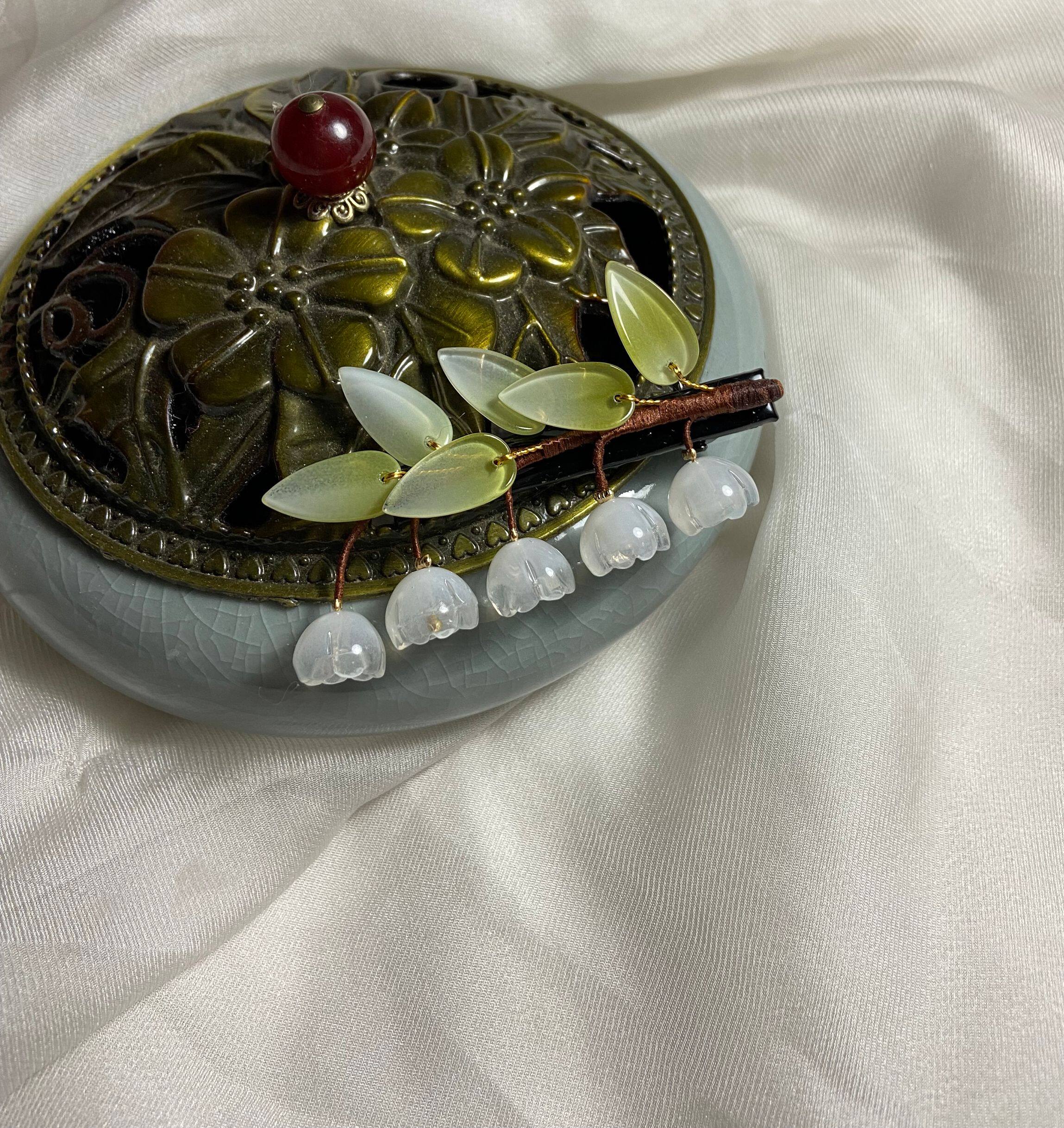 子规【铃兰】原创铃兰发夹汉服清新可爱古风配饰