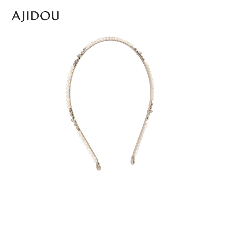 AJIDOU阿吉豆月桂礼赞系列简约珍珠细发箍