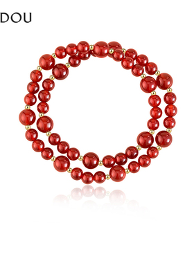 AJIDOU阿吉豆手链女款气质玛瑙时尚手串饰品