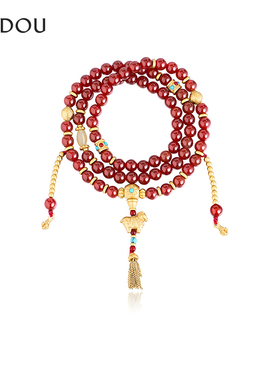 AJIDOU阿吉豆玄马迎福系列玛瑙叠戴串珠手链