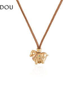AJIDOU阿吉豆玄马迎福系列胖嘟嘟唐朝马可爱吊坠项链毛衣链