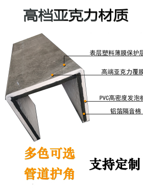 包下水管道亚克力装饰护角柱子天然气煤气燃气卫生间遮挡明管厨房