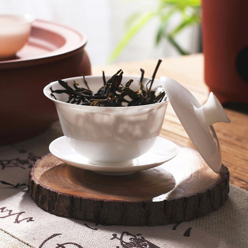 潮州薄胎骨瓷三才盖碗