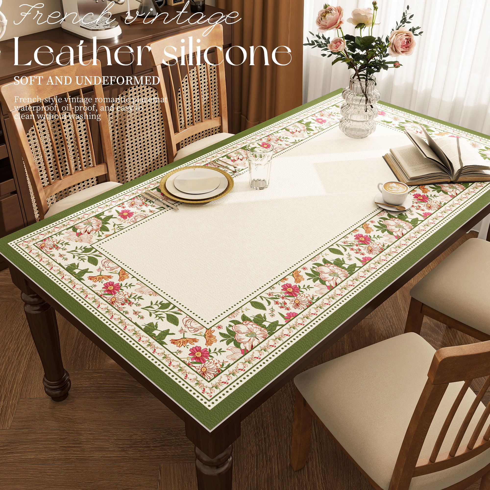 中古风餐垫防油防刮防烫2025新款轻奢高级感餐桌茶几台面保护垫子,居家布艺,桌布,淘宝优惠券,粉丝福利购,淘宝优惠卷