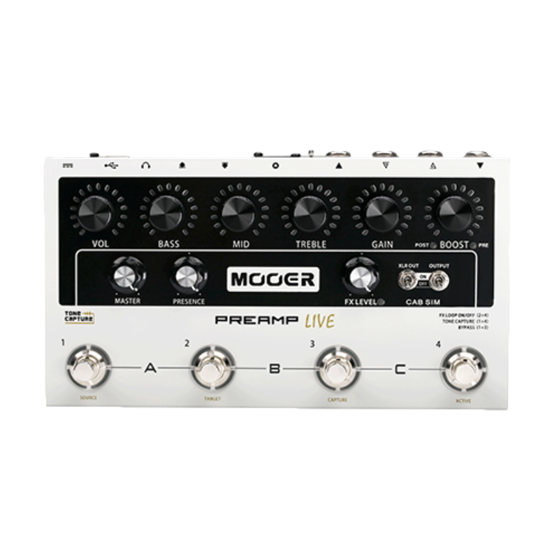 MOOER/魔耳 Preamp live 专业落地前级音箱IR箱体模拟综合效果器