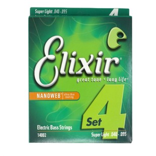 Elixir伊利克斯贝斯弦bass四弦五弦不锈钢14052 14077覆膜贝司弦