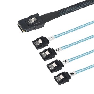 Mini SAS 6GB 8087/12GB 8643硬盘数据线转4口SATA 接机箱背板