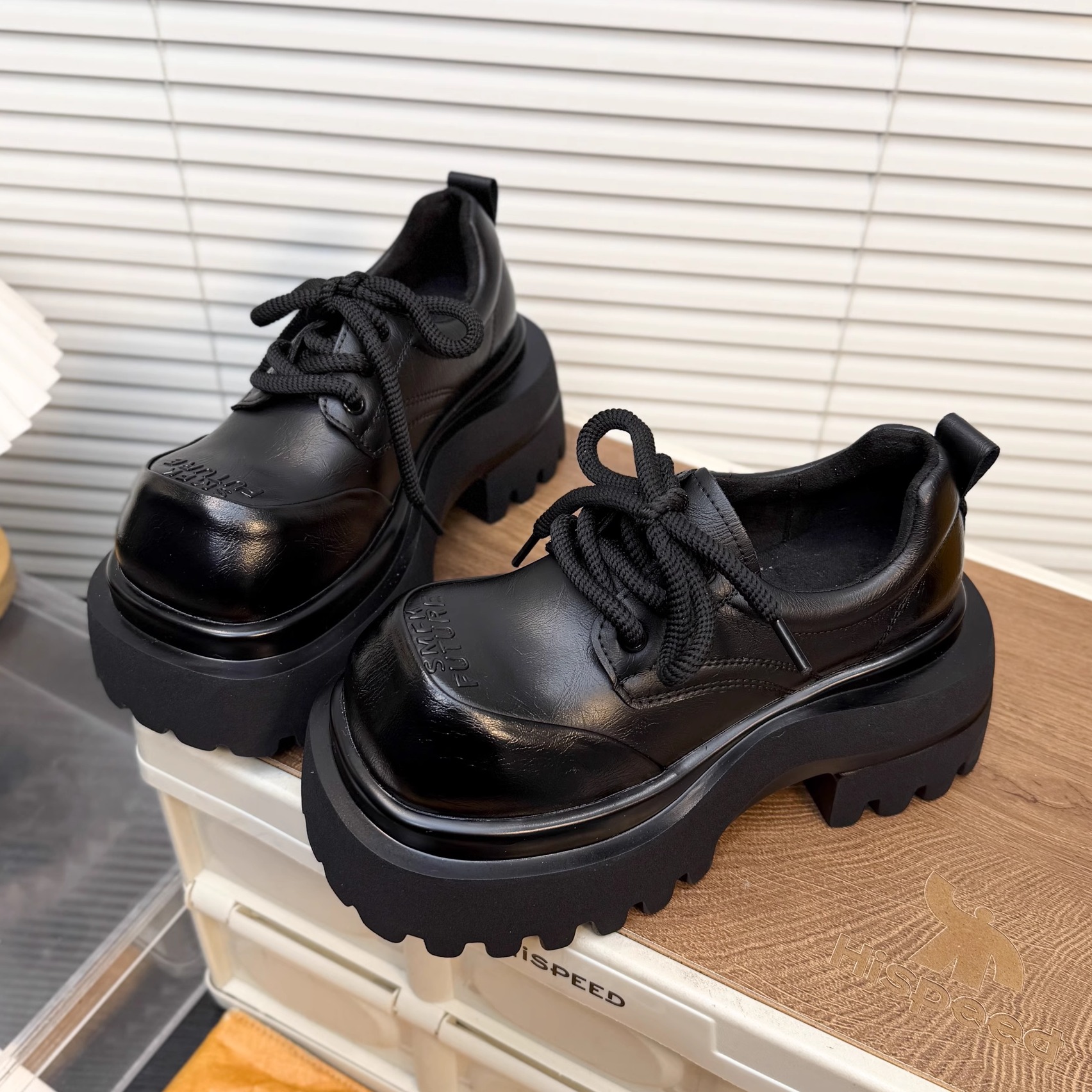 日本OFFCAT真皮厚底大头德比JK小皮鞋女2025冬季新款加绒乐福鞋潮