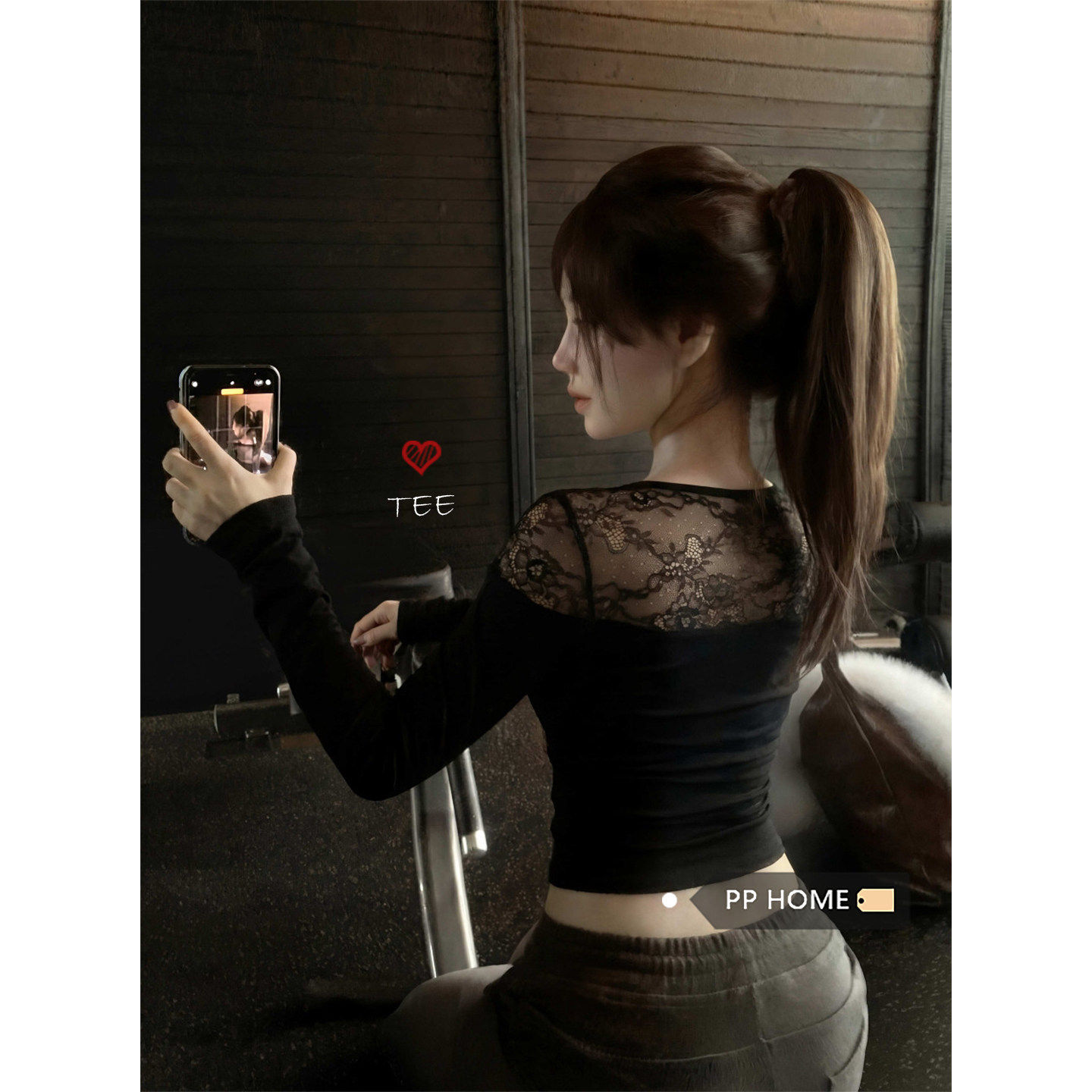 日本OFFCAT辣妹风黑色蕾丝网纱拼接长袖上衣女秋冬性感修身内搭打,女装/女士精品,时尚套装,淘宝优惠券,粉丝福利购,淘宝优惠卷