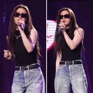 日本offcat单依纯同款修身无袖背心t恤女夏新款内搭打底短款衣