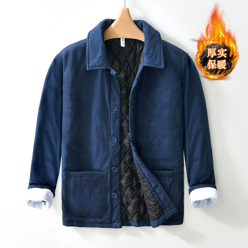 冬季中式复古夹克棉服男士宽松保暖加厚棉衣外套东北老式棉袄爆款