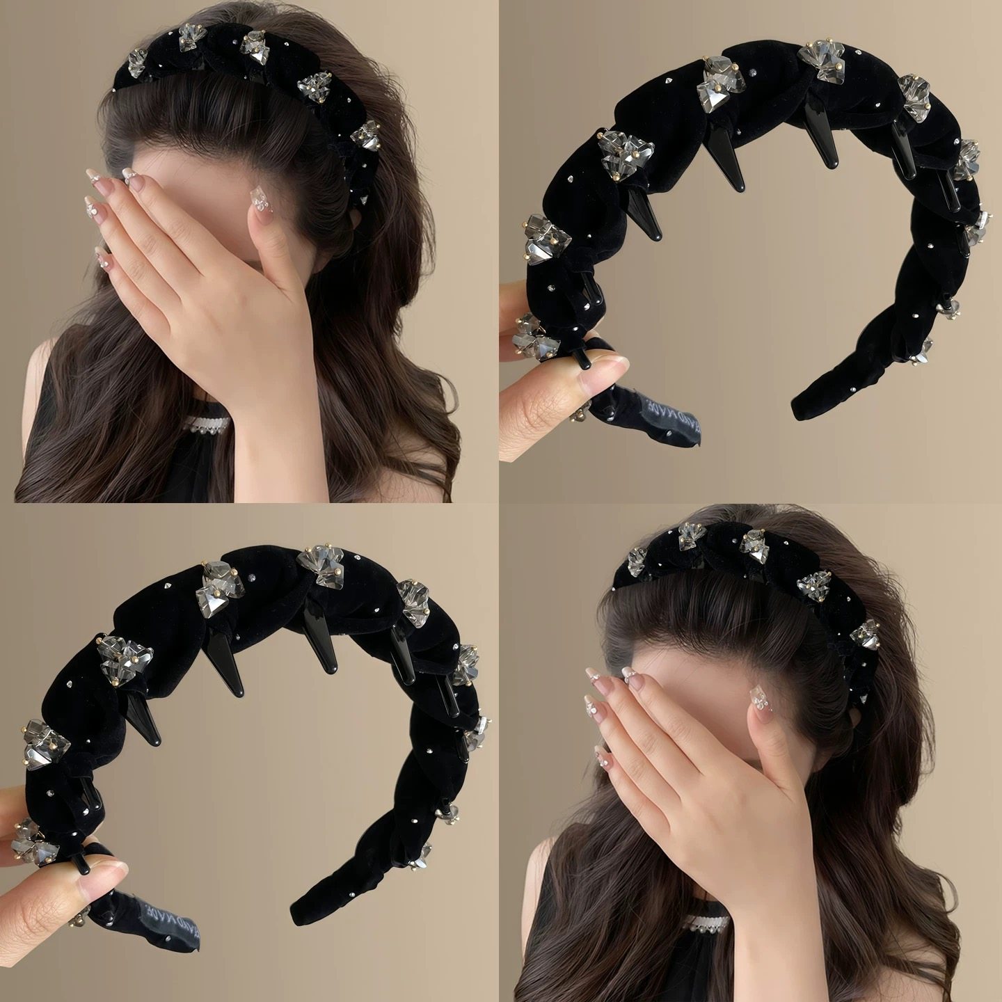 带齿发箍女秋冬高颅顶2025新款