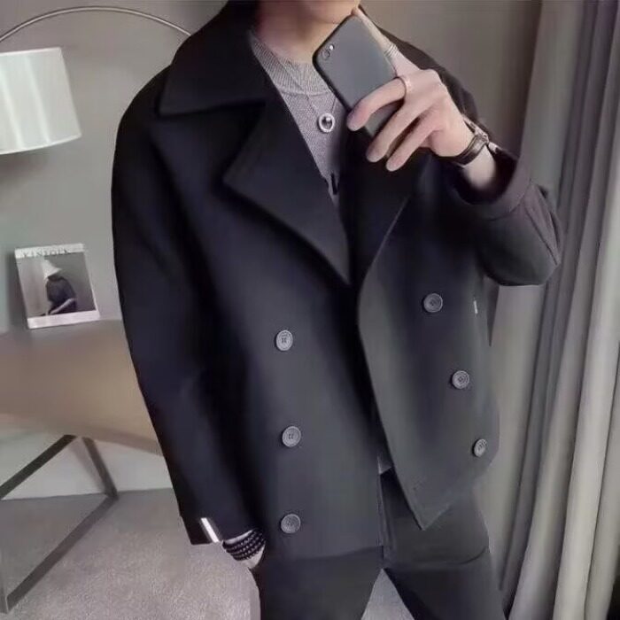 秋冬毛呢衬衣长袖宽松休闲慵懒风叠穿磨毛加厚格子衬衫新款日系