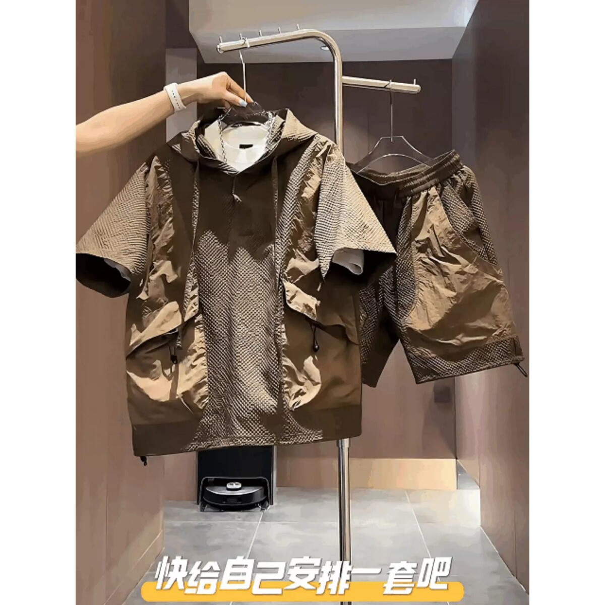 运动服套装男夏季短袖T恤篮球衣休闲短裤两件套韩版潮流2026