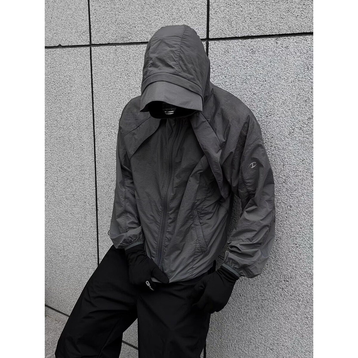 外贸原单出口欧美男士春秋季户外运动防水冲锋衣夹克短风衣外套