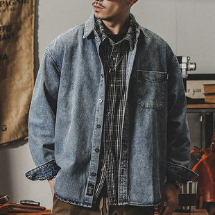 乱潮2025男生牛仔衬衫外套长袖休闲高级感百搭春秋装上衣