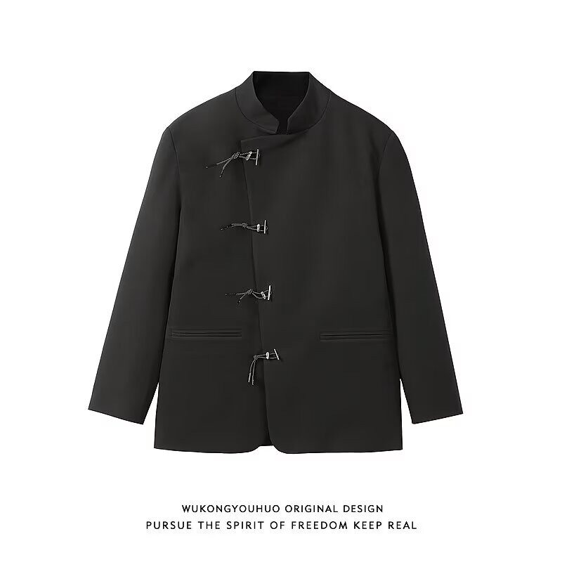 中山装新中式结婚订婚穿搭新郎礼服男高级感西装立领西服外套