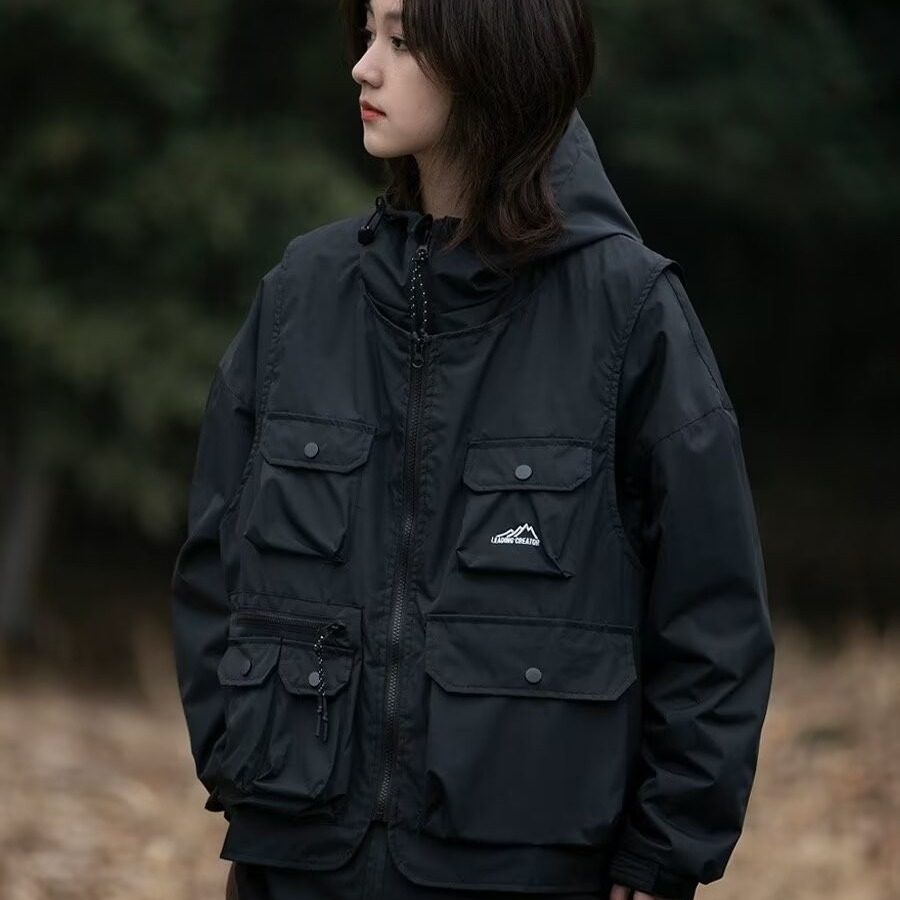 2024日系机能战术男士马甲多口袋外穿工装无袖外套背心坎肩潮流,男装,常规马甲,淘宝优惠券,粉丝福利购,淘宝优惠卷