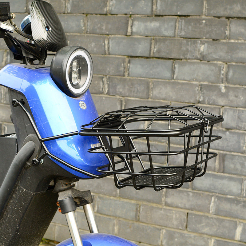 小牛电动车us u1 uqi uqi  u1d u  金属带盖加盖前车筐前筐车篮子