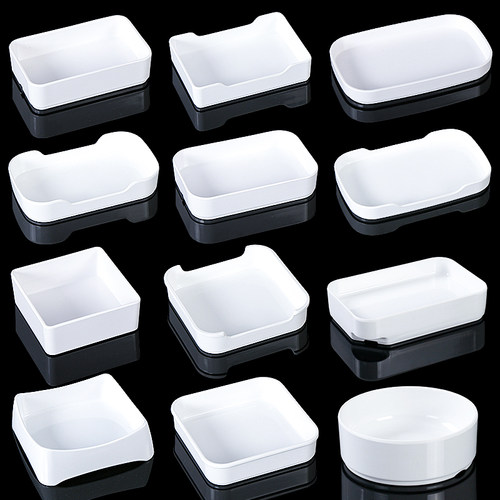 密胺白色餐具塑料菜盘仿瓷