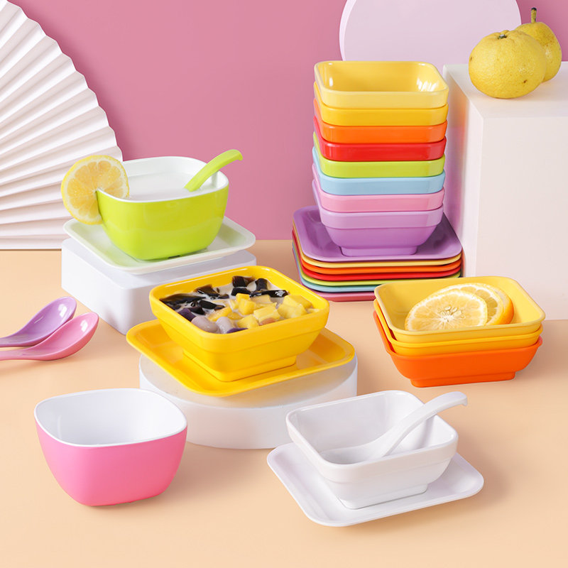 密胺甜品碗商用绵绵冰港式糖水碗芋圆冰淇淋烧仙草西米露餐具套装