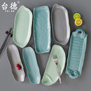 密胺餐具烤肉火锅配菜寿司点心甜品小吃盘异形长条长盘长方形盘子