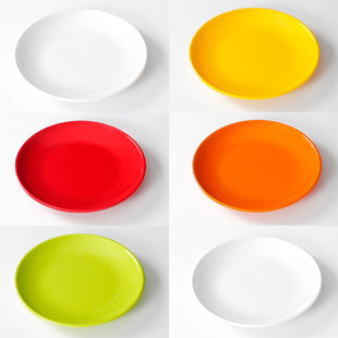 Меламиновая посуда, пластиковая маленькая тарелка, круглая, с плоским дном, диск для шведского стола, тарелка для общественного питания, коммерческая тарелка, имитация фарфора, обеденная тарелка, костяная тарелка