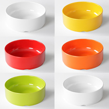 密胺小碗菜餐具仿瓷火锅蒸蛋蒸菜专用碗浅口沙拉平口平底塑料小碗