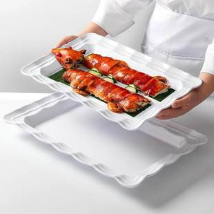 密胺餐具烤乳猪全猪大盘子羊排牛排羊腿托盘烤鸭专用盘手抓肉摆盘