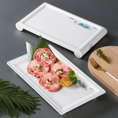 密胺餐具仿瓷菜盘长盘商用