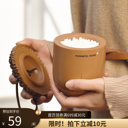 美式风橡果树脂轻奢装饰牙签盒