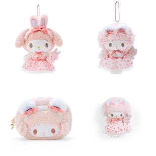 现货日本进口三丽鸥美乐蒂小羊公仔玩偶挂件保证美乐蒂化妆包