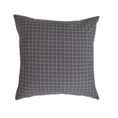 60x60 水洗棉靠垫套50 43格子条纹纯棉拉链抱枕套