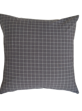 水洗棉靠垫套50*50/60x60 65 55  43格子条纹纯棉拉链抱枕套