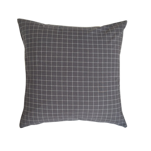 水洗棉靠垫套50*50/60x60 65 55  43格子条纹纯棉拉链抱枕套