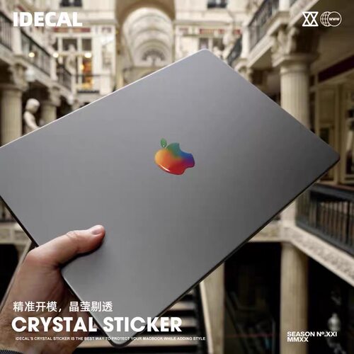 适用于苹果笔记本ipad电脑macbookPro16寸局部水晶贴logo创意贴