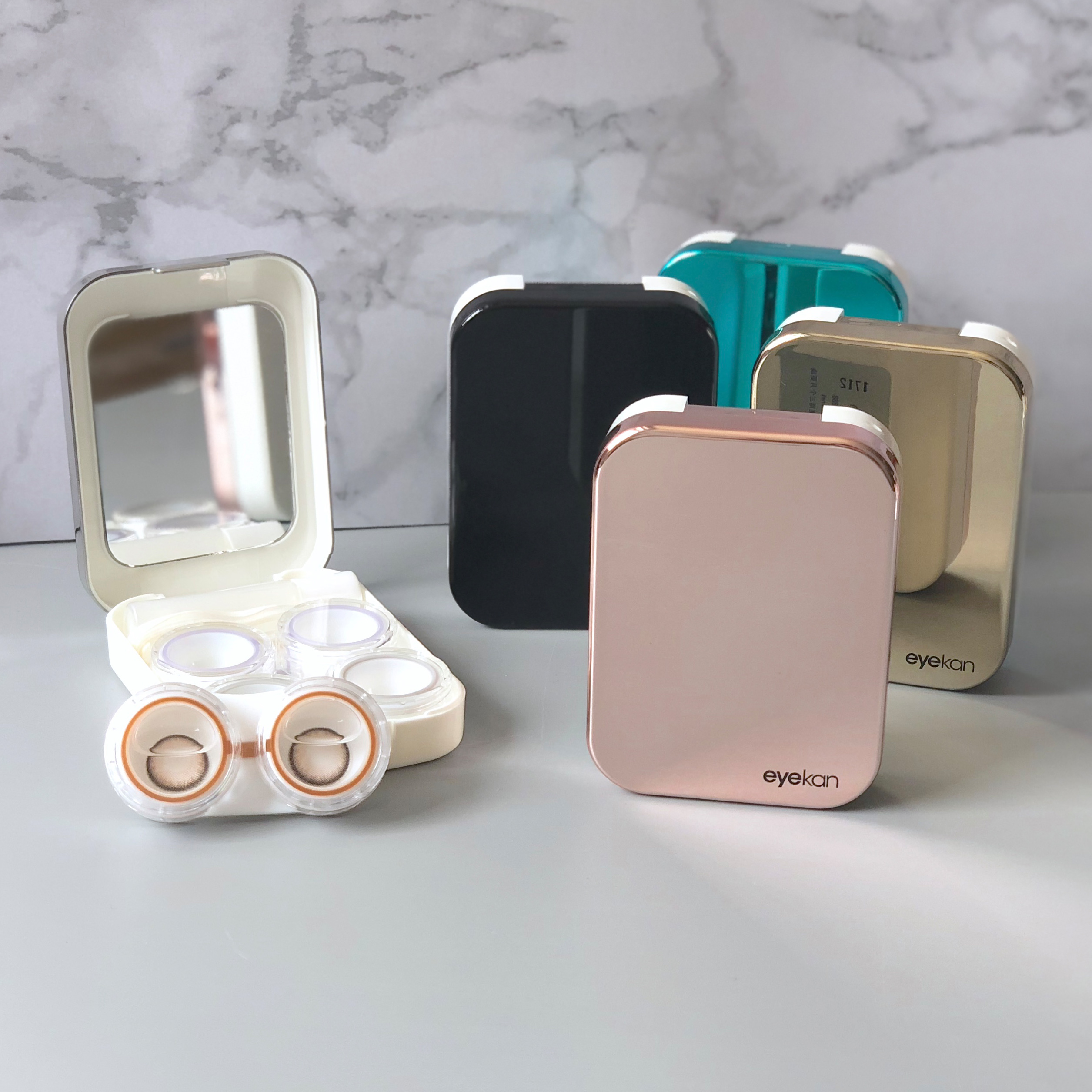 简约风格亮面商务隐形眼镜伴侣盒