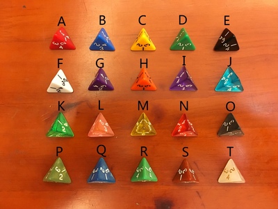 骰子嘉轩4面骰子用于桌面游戏