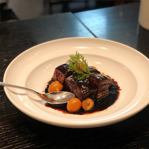 12寸盘九点餐具陶瓷圆形白色酒店