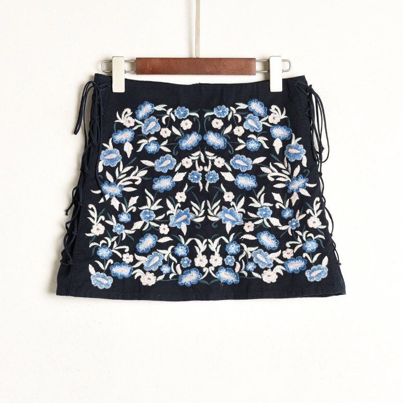 LX系列 2019春款新品牌折扣女装撤柜刺绣花民族风淑女半身裙短裙|ruв категории Женская одежда, юбка - от Buy2taobao.com для оказания профессиональной услуги покупки агента Taobao