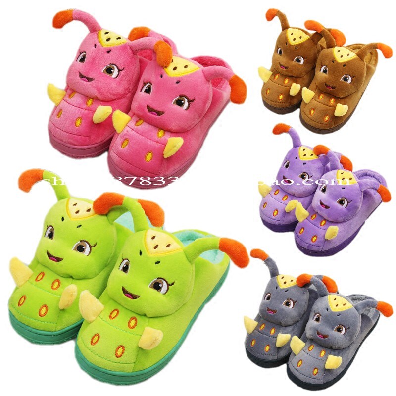 Pantoufles enfants en suède pour hiver - Ref 1003959 Image 3