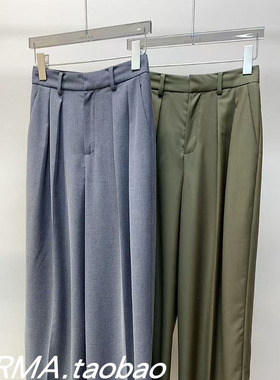 摩登腔调 宽松休闲西装裤女显瘦垂感阔腿裤休闲裤女