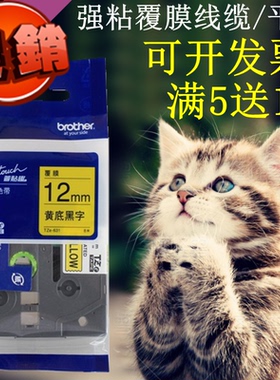 适用兄弟标签机色带12mm9 18 24 36PT-E100/P710/P300BT带WZE-231