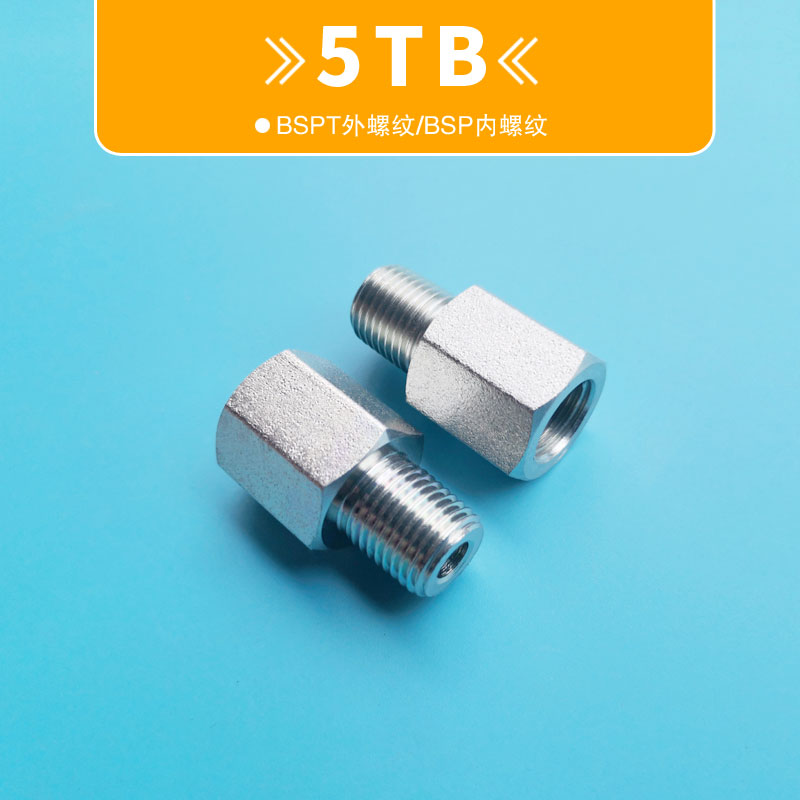 5TB-G内外英制R螺纹ZG圆锥PT转换G圆柱BSP管牙高液压力表油管接头