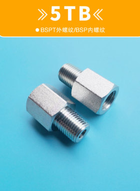5TB-G内外英制R螺纹ZG圆锥PT转换G圆柱BSP管牙高液压力表油管接头