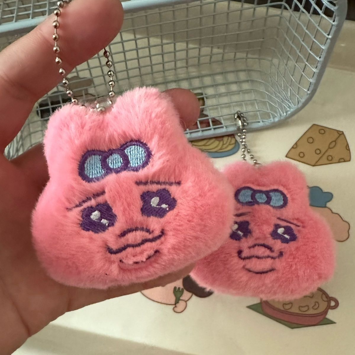 可爱内裤兔兔opanchu毛绒挂饰拉链挂尿布兔钥匙扣少女心甜美挂件