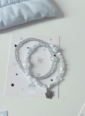 初冬想去看雪啦雪花串珠